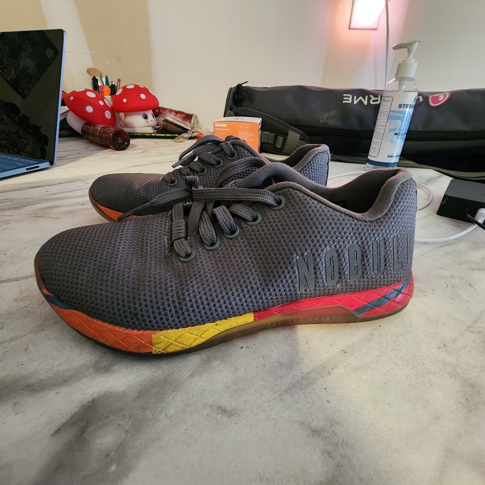 NOBULL Charcoal Athletic Shoes with Colorful Sole